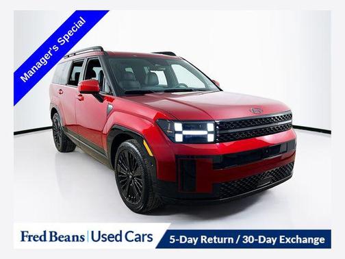 Ultimate Red 2025 Hyundai SANTA FE HEV Calligraphy