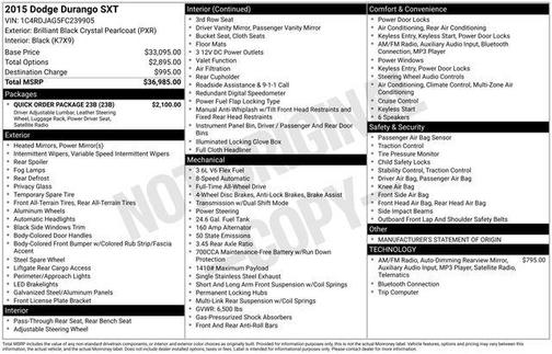 2015 Dodge Durango SXT