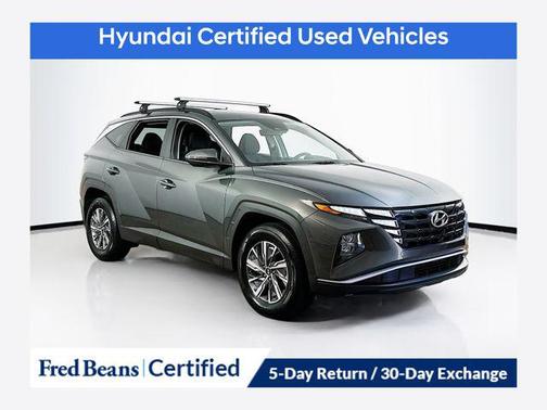 Amazon Gray 2022 Hyundai TUCSON Hybrid Blue