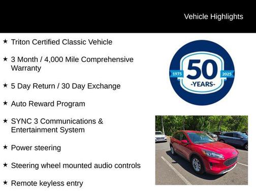 Rapid Red Metallic Tinted Clearcoat 2020 Ford Escape SE