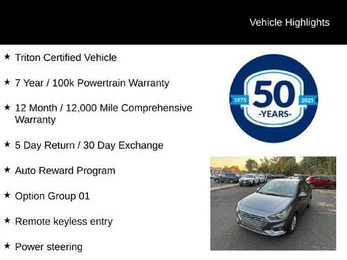 Urban Gray Metallic 2019 Hyundai Accent SEL