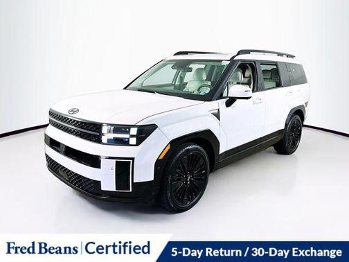 Serenity White 2025 Hyundai SANTA FE HEV Calligraphy