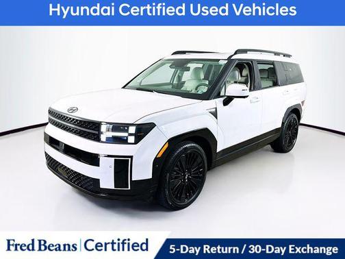 Serenity White 2025 Hyundai SANTA FE HEV Calligraphy