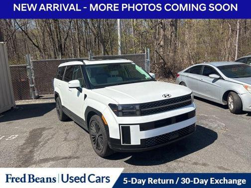 Serenity White 2025 Hyundai SANTA FE HEV Calligraphy