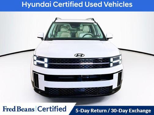 Serenity White 2025 Hyundai SANTA FE HEV Calligraphy
