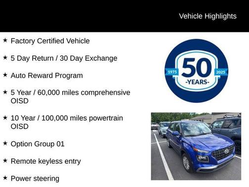 Intense Blue 2026 Hyundai VENUE SE