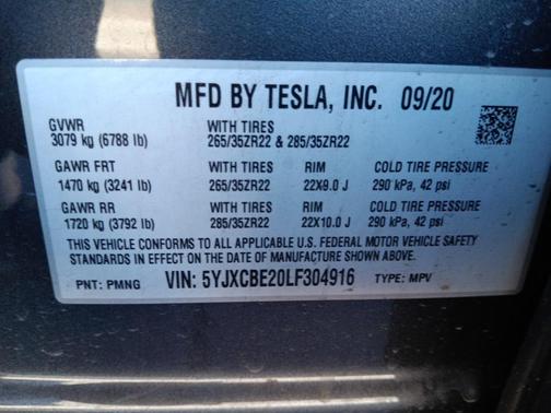 2020 Tesla Model X Long Range Dual Motor All-Wheel Drive