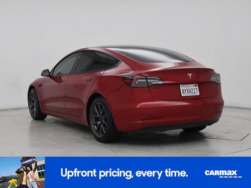 Red 2021 Tesla Model 3 Standard Range Plus