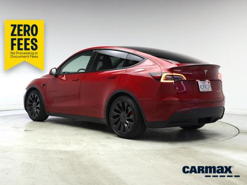 Red 2022 Tesla Model Y Performance