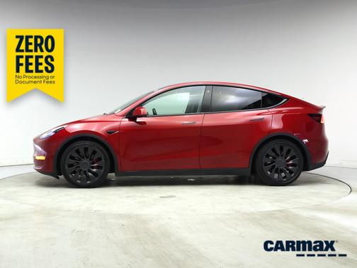 Red 2022 Tesla Model Y Performance