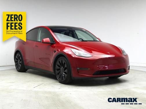 Red 2022 Tesla Model Y Performance