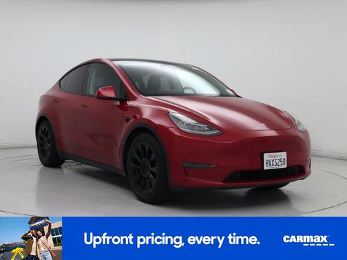 Red 2021 Tesla Model Y Long Range