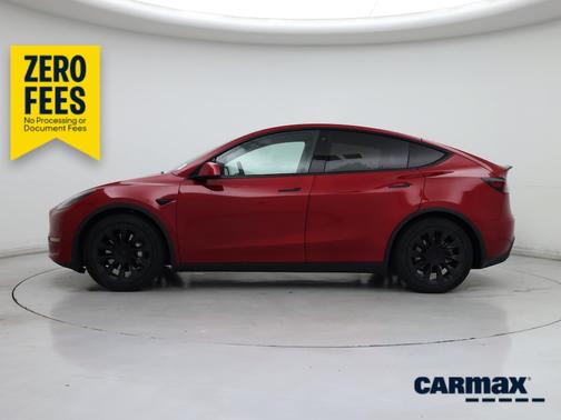 Red 2021 Tesla Model Y Long Range