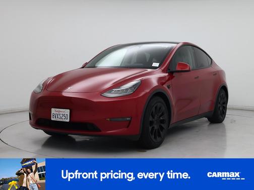 Red 2021 Tesla Model Y Long Range