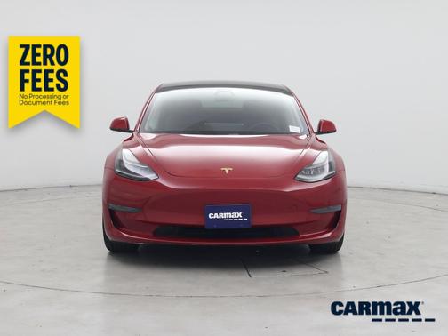 Red 2021 Tesla Model 3 Standard Range Plus