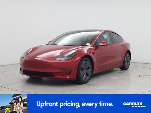 Red 2022 Tesla Model 3
