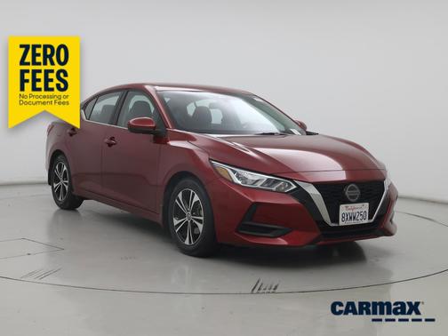 Red 2021 Nissan Sentra SV