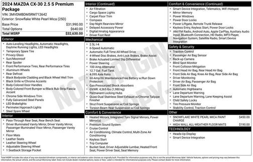 2024 Mazda CX-30 2.5 S Premium Package