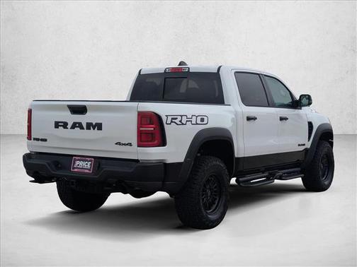 Bright White Clearcoat 2026 RAM 1500 RHO Crew Cab 4x4 5'7' Box