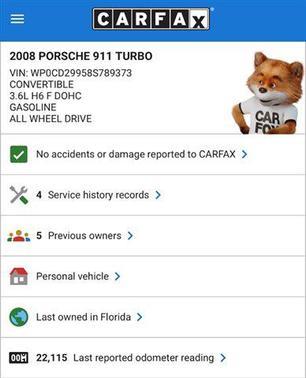 2008 Porsche 911 Turbo Cabriolet