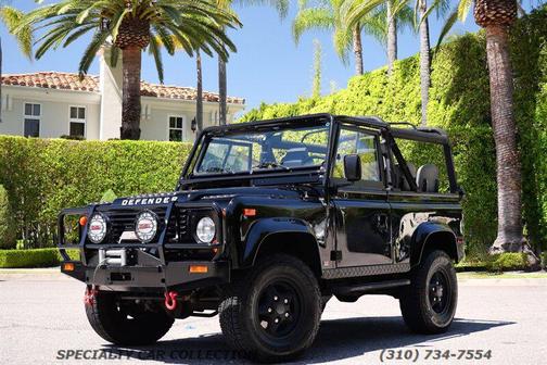 Beluga Black Clearcoat 1997 Land Rover Defender 90 Soft Top