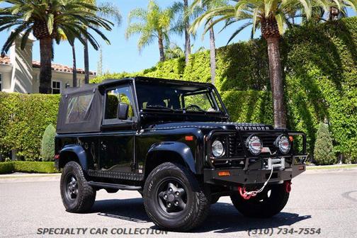Beluga Black Clearcoat 1997 Land Rover Defender 90 Soft Top