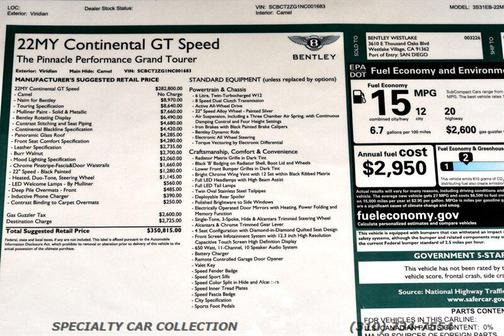 2022 Bentley Continental GT Speed