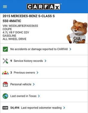 2015 Mercedes-Benz S-Class 4MATIC