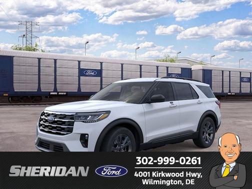 Space White Metallic 2026 Ford Explorer Active