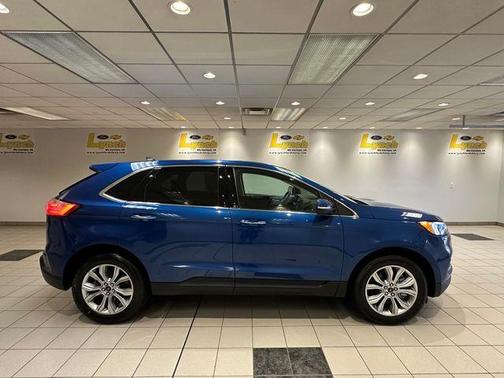 Atlas Blue Metallic 2024 Ford Edge Titanium