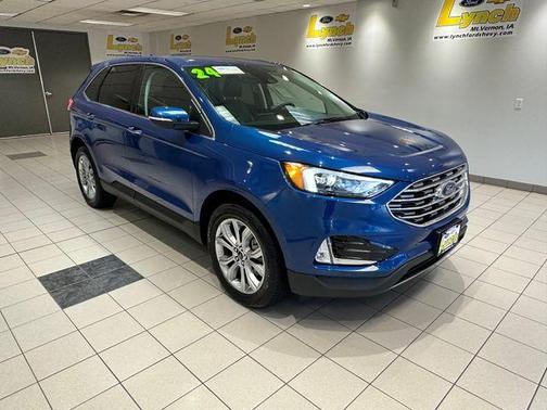 Atlas Blue Metallic 2024 Ford Edge Titanium