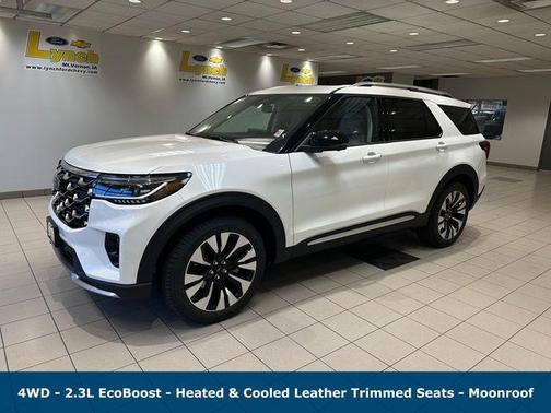 White 2026 Ford Explorer Platinum