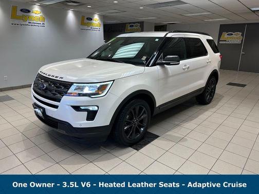 White Platinum Tri-Coat Metallic 2019 Ford Explorer XLT