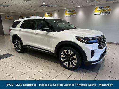 White 2026 Ford Explorer Platinum