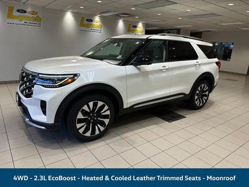 White 2026 Ford Explorer Platinum