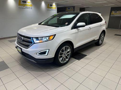 White Platinum Tri-Coat Metallic 2016 Ford Edge Titanium
