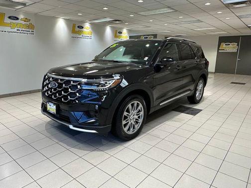 Agate Black Metallic 2025 Ford Explorer Platinum