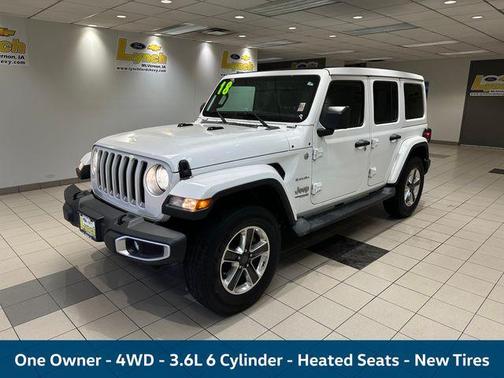 Bright White Clearcoat 2018 Jeep Wrangler Unlimited Sahara