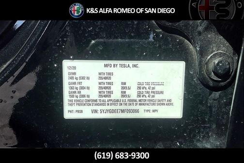 2021 Tesla Model Y Long Range Dual Motor All-Wheel Drive