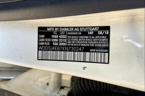 2019 Mercedes-Benz CLA 250 Base