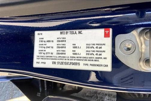 2018 Tesla Model 3 Long Range