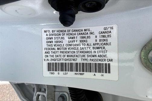 2016 Honda Civic EX