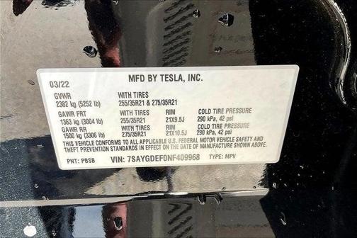 2022 Tesla Model Y Performance Dual Motor All-Wheel Drive