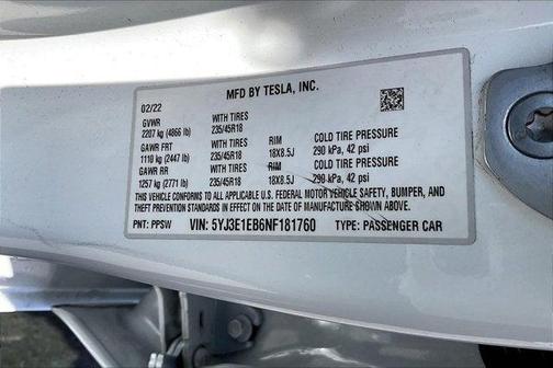 2022 Tesla Model 3 Long Range