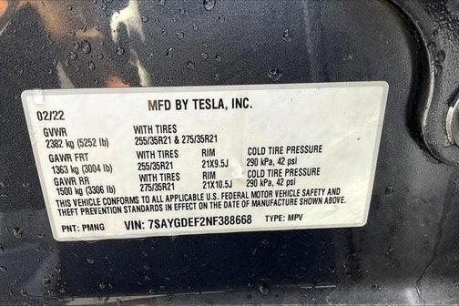 2022 Tesla Model Y Performance Dual Motor All-Wheel Drive