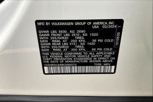2024 Volkswagen Atlas 2.0T SE w/Technology 4MOTION