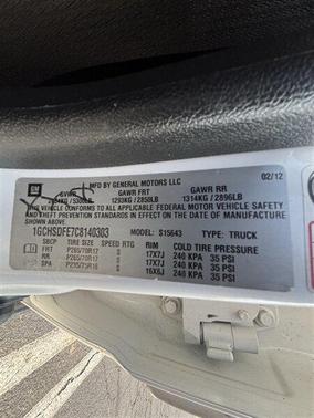 Summit White 2012 Chevrolet Colorado 2LT