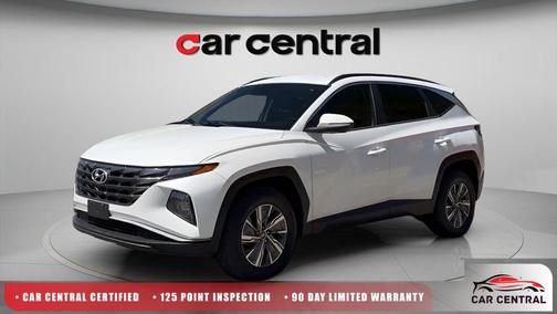 Quartz White 2022 Hyundai TUCSON Hybrid Blue