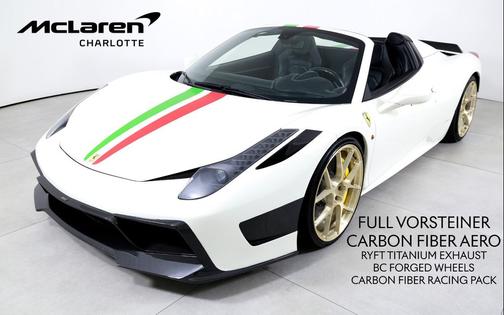 White 2014 Ferrari 458 Spider Base