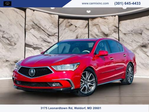 Brilliant Red Metallic 2019 Acura RLX Sport Hybrid Advance Package Sedan